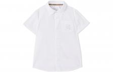 Рубашка детская Burberry на пуговицах, белый Рубашка детская Burberry на пуговицах, белый