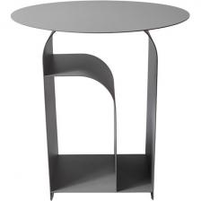 Журнальный столик с полкой Stool Group Arwel металл черный УТ000040310 (круглая столешница, I I-образная опора) Журнальный столик с полкой Stool Group Arwel металл черный УТ000040310 (круглая столешница, I I-образная опора)