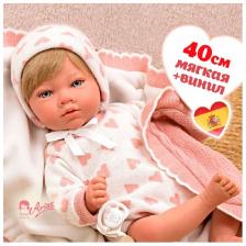 Пупс, реборн Arias Reborn Cristina, новорожденный пупс, мягкий, 40 см, с соской-игрушкой, с одеялом и игрушкой, в коробке (Т24485) Пупс, реборн Arias Reborn Cristina, новорожденный пупс, мягкий, 40 см, с соской-игрушкой, с одеялом и игрушкой, в коробке (Т24485)