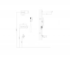 Встраиваемая душевая система для ванны ABBER Daheim (AF8253SP) с душевой лейкой и термостатом Встраиваемая душевая система для ванны ABBER Daheim (AF8253SP) с душевой лейкой и термостатом