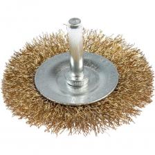 Металлическая щетка для дрели Щетка металлическая для дрели со шпилькой, плоская, 65 мм ТУНДРА 1032376 Металлическая щетка для дрели Щетка металлическая для дрели со шпилькой, плоская, 65 мм ТУНДРА 1032376
