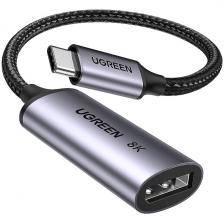 Адаптер Ugreen CM654 (15575) USB-C to DisplayPort 8K@60Hz, 10 см., серый Адаптер Ugreen CM654 (15575) USB-C to DisplayPort 8K@60Hz, 10 см., серый