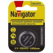батарейка NAVIGATOR CR2025 блистер 1шт батарейка NAVIGATOR CR2025 блистер 1шт