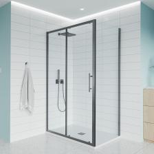 Душевой уголок Veconi Evo 100SP GR 130х120 см, профиль брашированный графит, стекло прозрачное Душевой уголок Veconi Evo 100SP GR 130х120 см, профиль брашированный графит, стекло прозрачное