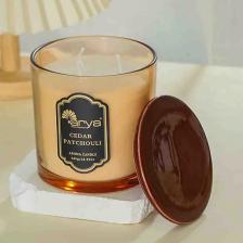 Свеча ароматическая ARYA HOME COLLECTION Ароматическая свеча Cedar Patchouli с керамической крышкой Янтарь 680 Свеча ароматическая ARYA HOME COLLECTION Ароматическая свеча Cedar Patchouli с керамической крышкой Янтарь 680