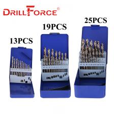 DRILLFORCE наборы сверл из кобальта 13/19/25 шт. DRILLFORCE наборы сверл из кобальта 13/19/25 шт.
