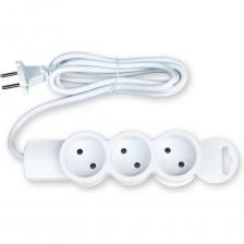 Сетевой удлинитель серии Mi303 BE состоит из электрической колодки на 3 штепсельных гнезда, выполненной из ударопрочного пластика, двухжильного провода ПВС сечением 0,75 мм, неразборной литой вилки. Контакты удлинителя изготовлены из латуни. Розетки удлинителя рассчитаны на подключение приборов, оборудованных вилками как российского, так и европейского стандартов. Сетевой удлинитель используется для подключения к электросети бытовых приборов различного назначения в удалении от стационарной сети. Данный тип удлинителей рекомендован для использования внутри помещений (квартиры, офисные помещения). Степень защиты IP20. В комплекте к удлинителю идет удобная система крепления, которая позволяет установить его на любой поверхности – полу, стене, плинтусе и т.п. Съемная клипса монтируется с помощью саморезов или двустороннего скотча в необходимом месте, и на ней фиксируется сам удлинитель на любое из звеньев. Сетевой удлинитель серии Mi303 BE состоит из электрической колодки на 3 штепсельных гнезда, выполненной из ударопрочного пластика, двухжильного провода ПВС сечением 0,75 мм, неразборной литой вилки. Контакты удлинителя изготовлены из латуни. Розетки удлинителя рассчитаны на подключение приборов, оборудованных вилками как российского, так и европейского стандартов. Сетевой удлинитель используется для подключения к электросети бытовых приборов различного назначения в удалении от стационарной сети. Данный тип удлинителей рекомендован для использования внутри помещений (квартиры, офисные помещения). Степень защиты IP20. В комплекте к удлинителю идет удобная система крепления, которая позволяет установить его на любой поверхности – полу, стене, плинтусе и т.п. Съемная клипса монтируется с помощью саморезов или двустороннего скотча в необходимом месте, и на ней фиксируется сам удлинитель на любое из звеньев.