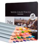 Карандаши цветные Deli 6521 Nuevo акварель. липа серебристый 24цв. мет.кор. Карандаши цветные Deli 6521 Nuevo акварель. липа серебристый 24цв. мет.кор.