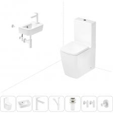 Комплексное предложение по специальной цене, включающее все необходимое для обустройства санузла / ванной комнаты. Элегантный вид напольного унитаза позволяет гармонично вписаться в интерьер современного санузла или ванной комнаты, наполняя его атмосферой роскоши и уюта. Санитарный фарфор Lavinia Boho имеет более твердую и гладкую поверхность, нежели сантехнический фаянс. Система антивсплеск увеличивает гигиеничность использования изделия и делает уборку более быстрой и простой. Компактная подвесная раковина Lavinia Boho One (370 х 245 х 100) — оптимально подходит для небольших ванных комнат или гостевых санузлов. Дизайнерская сантехника изготовлена в едином стиле: изделия прекрасно дополняют друг друга и формируют органичный тандем с латунными сифонами, донными клапанами, выпусками, угловыми вентилями и элегантными аксессуарами. Комплексное предложение по специальной цене, включающее все необходимое для обустройства санузла / ванной комнаты. Элегантный вид напольного унитаза позволяет гармонично вписаться в интерьер современного санузла или ванной комнаты, наполняя его атмосферой роскоши и уюта. Санитарный фарфор Lavinia Boho имеет более твердую и гладкую поверхность, нежели сантехнический фаянс. Система антивсплеск увеличивает гигиеничность использования изделия и делает уборку более быстрой и простой. Компактная подвесная раковина Lavinia Boho One (370 х 245 х 100) — оптимально подходит для небольших ванных комнат или гостевых санузлов. Дизайнерская сантехника изготовлена в едином стиле: изделия прекрасно дополняют друг друга и формируют органичный тандем с латунными сифонами, донными клапанами, выпусками, угловыми вентилями и элегантными аксессуарами.