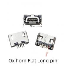 10-100pcs Micro USB 5pin jack Ox horn Connector Long pin needle Flat port plate Female socket Mini usb For Phone Charging tail 10-100pcs Micro USB 5pin jack Ox horn Connector Long pin needle Flat port plate Female socket Mini usb For Phone Charging tail