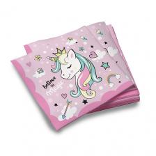 ND PLAY Салфетки бумажные трехслойные Единорог 33х33 см ND PLAY Салфетки бумажные трехслойные Единорог 33х33 см