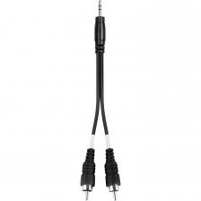 Соединительный Y-образный кабель Livewire Essential, штекер TRS 3,5 мм — штекер RCA, 10 футов, черный Соединительный Y-образный кабель Livewire Essential, штекер TRS 3,5 мм — штекер RCA, 10 футов, черный