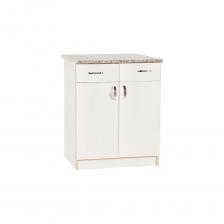 Рабочий стол SANTREK ширина 80 см цвет белый 2 ящика, стол гранит ЛДСП 26456 Рабочий стол SANTREK ширина 80 см цвет белый 2 ящика, стол гранит ЛДСП 26456