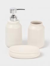 Аксессуары для ванной SAVANNA «Глянец», 3 предмета, мыльница, дозатор для мыла, стакан, белые Аксессуары для ванной SAVANNA «Глянец», 3 предмета, мыльница, дозатор для мыла, стакан, белые