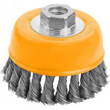 Щетка для УШМ "чашка" Industrial 75 мм, М14, круч. проволока 0.5 мм TOLSEN 77611 Щетка для УШМ "чашка" Industrial 75 мм, М14, круч. проволока 0.5 мм TOLSEN 77611