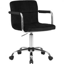 Офисное кресло черное с нагрузкой до 100 кг для персонала (черный велюр (MJ9-101)) Dobrin 9400-LM TERRY TERRY, цвет сиденья черный (MJ9-101), основания хромированная сталь Офисное кресло черное с нагрузкой до 100 кг для персонала (черный велюр (MJ9-101)) Dobrin 9400-LM TERRY TERRY, цвет сиденья черный (MJ9-101), основания хромированная сталь