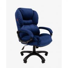 Кресло офисное на колесиках синее Chairman Home 434 ткань Т-82 синее (черный пластик) CHAIRMAN Кресло офисное на колесиках синее Chairman Home 434 ткань Т-82 синее (черный пластик) CHAIRMAN