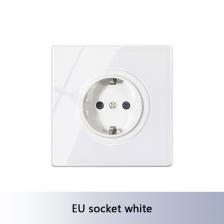 Европейская Французская электрическая розетка 16 А, домашняя настенная панель из закаленного стекла, европейские и корейские стандартные электрические розетки типа 86 Европейская Французская электрическая розетка 16 А, домашняя настенная панель из закаленного стекла, европейские и корейские стандартные электрические розетки типа 86