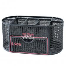 Офисные и Школьные принадлежности с ящиком, 9 ячеек, настольный органайзер, канцелярские принадлежности, металлический контейнер Офисные и Школьные принадлежности с ящиком, 9 ячеек, настольный органайзер, канцелярские принадлежности, металлический контейнер