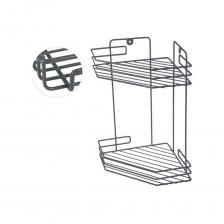 Угловая полка Рыжий кот двухъярусная 20,5x20,5x31,5 см (термопластичное покрытие) графит 310869 Угловая полка Рыжий кот двухъярусная 20,5x20,5x31,5 см (термопластичное покрытие) графит 310869