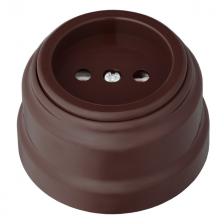 розетка 1 пост BYLECTRICA Ретро штепсельная открытой установки без з/к шоколад розетка 1 пост BYLECTRICA Ретро штепсельная открытой установки без з/к шоколад