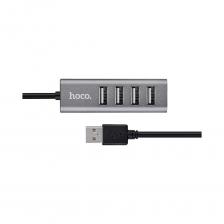 Концентратор Hoco HB1, 4xUSB, темно-серый, 6957531038139 Концентратор Hoco HB1, 4xUSB, темно-серый, 6957531038139