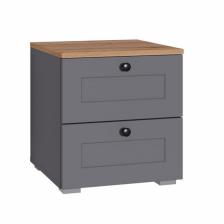 Тумба прикроватная «Остин 16.152», 400x419x439 мм, цвет серый графит/дуб золотой Тумба прикроватная «Остин 16.152», 400x419x439 мм, цвет серый графит/дуб золотой