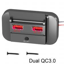 Автомобильное зарядное устройство с двумя портами USB, 12 В, 4,8 А, 3,1 А, 12 В/24 В Автомобильное зарядное устройство с двумя портами USB, 12 В, 4,8 А, 3,1 А, 12 В/24 В