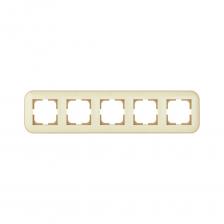 5-местная рамка Ovivo LOFT, крем/крафт, 404-020006-250 5-местная рамка Ovivo LOFT, крем/крафт, 404-020006-250