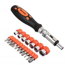 Отвертка реверсивная с набором бит и головок ЕРМАК RRS004 19пр 651-143 удобно переносить с собой. Небольшие размеры инструмента допускают хранение в любом кейсе. Металлический стержень упрощает вращение. Можно работать с большим усилием без риска повредить инструмент. Отвертка реверсивная с набором бит и головок ЕРМАК RRS004 19пр 651-143 удобно переносить с собой. Небольшие размеры инструмента допускают хранение в любом кейсе. Металлический стержень упрощает вращение. Можно работать с большим усилием без риска повредить инструмент.