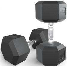 Гантель гексагональная Unix Fit, обрезиненная, 30 кг Гантель гексагональная Unix Fit, обрезиненная, 30 кг