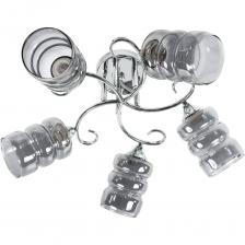 Люстра ЭкономСвет классическая 12101/5CR SM представляет собой накладной светильник, который гармонично впишется в интерьер благодаря своему классическому стилю и хромированному цвету арматуры. Она оснащена пятью лампами с цоколем E27, что позволяет использовать различные типы ламп: накаливания, светодиодные или люминесцентные. Светильник обеспечивает мощность до 200 Вт, что достаточно для освещения площади до 11 м?. Плафоны выполнены из тонированного стекла с глянцевой поверхностью, что придаёт изделию элегантный вид. Люстра крепится с помощью планки и работает от стандартного напряжения 220 В. Люстра ЭкономСвет классическая 12101/5CR SM представляет собой накладной светильник, который гармонично впишется в интерьер благодаря своему классическому стилю и хромированному цвету арматуры. Она оснащена пятью лампами с цоколем E27, что позволяет использовать различные типы ламп: накаливания, светодиодные или люминесцентные. Светильник обеспечивает мощность до 200 Вт, что достаточно для освещения площади до 11 м?. Плафоны выполнены из тонированного стекла с глянцевой поверхностью, что придаёт изделию элегантный вид. Люстра крепится с помощью планки и работает от стандартного напряжения 220 В.