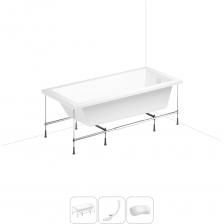 СОВЕРШЕНСТВО И ПРАКТИЧНОСТЬ В КАЖДОЙ ДЕТАЛИ Прямоугольная акриловая ванна Catani производится с лево- или правосторонним разворотом в размерах 160 и 170 см по длине, имеет увеличенную ширину – 80 см. Тонкие линии лицевой и торцевой стенок визуально облегчают конструкцию, а широкий бортик вдоль стенки позволяет разместить предметы гигиены или же установить встраиваемый смеситель. Глубина изделия отлично подходит для купания детей, принятия ванны и душа взрослыми, а объема прямоугольной ванны достаточно для погружения в теплую воду и полноценного отдыха после напряженного дня или активной тренировки. АКРИЛОВОЕ СТЕКЛО И ЭКОЛОГИЧЕСКИ ЧИСТЫЕ МАТЕРИАЛЫ Технология изготовления акриловых ванн Lavinia Boho основана на использовании высокопрочного 4 мм цельного листа полиметилметакрилата (ПММА), который изготавливают на абсолютно ровной зеркальной поверхности и нагревают до температуры 170 °С. Далее эластичный лист помещают в вакуум-формовочное оборудование и под большим давлением заполняют матрицу будущей ванны: без образования пузырьков, пустот, искривлений или трещин. Для придания ударной вязкости и максимальной прочности конструкции по всему основанию купели закладывается усиленная плита ДСтП, а внешняя сторона ванны покрывается смесью полимера с отвердителем и ровингом. После отверждения при температуре 80-90 °С в ванне высверливают отверстия для слива-перелива. Каждое изделие проходит многоступенчатую проверку качества на геометрию и надежность. ВИДИМЫЕ ПРЕИМУЩЕСТВА ВАНН ИЗ 100% ЛИТЬЕВОГО АКРИЛА Ванны изготовлены из однородного литьевого акрила и не подвержены истиранию, выцветанию и воздействию ультрафиолета, что позволяет сохранять равномерный глянцевый блеск на протяжении всего срока службы. Потрясающая гладкая поверхность с прочными стенками демонстрирует высокую стойкость к царапинам, жесткой воде и не боится чистящих химических средств. Благодаря отсутствию швов за изделием легко ухаживать: поверхность достаточно протереть влажной тканью с мягким моющим средством, затем смыть теплой водой. При наполнении ванны горячей водой она отлично сохраняет форму и не деформируется, стабильно выдерживает нагрузку до 500 кг. ПРОЧНЫЙ КАРКАС ИЗ СТАЛИ Ванна монтируется на усиленный стальной каркас с повышенной стойкостью к коррозии и повреждениям. Для максимальной устойчивости чаша стабилизируется креплениями к стене. Конструкция надежно фиксирует ванну и равномерно распределяет динамическую нагрузку до 500 кг. Регулировка опор по высоте нивелирует незначительные перепады уровня пола на различных поверхностях. КОМПАКТНЫЙ СИФОН С ПОВЫШЕННОЙ ФУНКЦИОНАЛЬНОСТЬЮ Автоматический слив-перелив Useful Extras от Wellsee с донным клапаном click-clack и съемной накладкой на перелив изготовлен из полипропилена повышенной прочности и высокой термической устойчивости. Накладка на перелив и крышка донного клапана выполнены из латуни и не подвержены коррозии. Благодаря системе click-clack управлять наполнением ванны или оттоком воды просто и удобно: всего лишь одно нажатие на крышку донного клапана рукой или ногой. Внутренние стенки конструкции с антибактериальным покрытием Protect’IN устойчивы к оседанию водопроводных примесей, что снижает вероятность образования засоров. Самоочищающаяся форма и изгибы сифона-автомата препятствуют скоплению грязи внутри обвязки и поддерживают высокую пропускную способность — 50 л/мин. Функция верхней очистки позволяет с легкостью устранять возможные засоры, а усовершенствованный плоский гидрозатвор служит барьером для неприятных канализационных газов и занимает минимум места под ванной. ПОДГОЛОВНИК НА САМОКЛЕЯЩЕЙСЯ ЛЕНТЕ Гелевый подголовник на ванну от Wellsee — функциональное дополнение для любителей глубокой релаксации. Благодаря волнообразной форме и высокой эластичности подушка мгновенно адаптируется к изгибам тела, равномерно распределяет нагрузку в шейно-воротниковой зоне и создает идеальные условия для отдыха. Подголовник из вспененного полиуретана с гелевой структурой гипоаллергенен и безопасен для здоровья человека. Поверхность изделия не впитывает влагу и запахи, что гарантирует высокий уровень гигиены и изн СОВЕРШЕНСТВО И ПРАКТИЧНОСТЬ В КАЖДОЙ ДЕТАЛИ Прямоугольная акриловая ванна Catani производится с лево- или правосторонним разворотом в размерах 160 и 170 см по длине, имеет увеличенную ширину – 80 см. Тонкие линии лицевой и торцевой стенок визуально облегчают конструкцию, а широкий бортик вдоль стенки позволяет разместить предметы гигиены или же установить встраиваемый смеситель. Глубина изделия отлично подходит для купания детей, принятия ванны и душа взрослыми, а объема прямоугольной ванны достаточно для погружения в теплую воду и полноценного отдыха после напряженного дня или активной тренировки. АКРИЛОВОЕ СТЕКЛО И ЭКОЛОГИЧЕСКИ ЧИСТЫЕ МАТЕРИАЛЫ Технология изготовления акриловых ванн Lavinia Boho основана на использовании высокопрочного 4 мм цельного листа полиметилметакрилата (ПММА), который изготавливают на абсолютно ровной зеркальной поверхности и нагревают до температуры 170 °С. Далее эластичный лист помещают в вакуум-формовочное оборудование и под большим давлением заполняют матрицу будущей ванны: без образования пузырьков, пустот, искривлений или трещин. Для придания ударной вязкости и максимальной прочности конструкции по всему основанию купели закладывается усиленная плита ДСтП, а внешняя сторона ванны покрывается смесью полимера с отвердителем и ровингом. После отверждения при температуре 80-90 °С в ванне высверливают отверстия для слива-перелива. Каждое изделие проходит многоступенчатую проверку качества на геометрию и надежность. ВИДИМЫЕ ПРЕИМУЩЕСТВА ВАНН ИЗ 100% ЛИТЬЕВОГО АКРИЛА Ванны изготовлены из однородного литьевого акрила и не подвержены истиранию, выцветанию и воздействию ультрафиолета, что позволяет сохранять равномерный глянцевый блеск на протяжении всего срока службы. Потрясающая гладкая поверхность с прочными стенками демонстрирует высокую стойкость к царапинам, жесткой воде и не боится чистящих химических средств. Благодаря отсутствию швов за изделием легко ухаживать: поверхность достаточно протереть влажной тканью с мягким моющим средством, затем смыть теплой водой. При наполнении ванны горячей водой она отлично сохраняет форму и не деформируется, стабильно выдерживает нагрузку до 500 кг. ПРОЧНЫЙ КАРКАС ИЗ СТАЛИ Ванна монтируется на усиленный стальной каркас с повышенной стойкостью к коррозии и повреждениям. Для максимальной устойчивости чаша стабилизируется креплениями к стене. Конструкция надежно фиксирует ванну и равномерно распределяет динамическую нагрузку до 500 кг. Регулировка опор по высоте нивелирует незначительные перепады уровня пола на различных поверхностях. КОМПАКТНЫЙ СИФОН С ПОВЫШЕННОЙ ФУНКЦИОНАЛЬНОСТЬЮ Автоматический слив-перелив Useful Extras от Wellsee с донным клапаном click-clack и съемной накладкой на перелив изготовлен из полипропилена повышенной прочности и высокой термической устойчивости. Накладка на перелив и крышка донного клапана выполнены из латуни и не подвержены коррозии. Благодаря системе click-clack управлять наполнением ванны или оттоком воды просто и удобно: всего лишь одно нажатие на крышку донного клапана рукой или ногой. Внутренние стенки конструкции с антибактериальным покрытием Protect’IN устойчивы к оседанию водопроводных примесей, что снижает вероятность образования засоров. Самоочищающаяся форма и изгибы сифона-автомата препятствуют скоплению грязи внутри обвязки и поддерживают высокую пропускную способность — 50 л/мин. Функция верхней очистки позволяет с легкостью устранять возможные засоры, а усовершенствованный плоский гидрозатвор служит барьером для неприятных канализационных газов и занимает минимум места под ванной. ПОДГОЛОВНИК НА САМОКЛЕЯЩЕЙСЯ ЛЕНТЕ Гелевый подголовник на ванну от Wellsee — функциональное дополнение для любителей глубокой релаксации. Благодаря волнообразной форме и высокой эластичности подушка мгновенно адаптируется к изгибам тела, равномерно распределяет нагрузку в шейно-воротниковой зоне и создает идеальные условия для отдыха. Подголовник из вспененного полиуретана с гелевой структурой гипоаллергенен и безопасен для здоровья человека. Поверхность изделия не впитывает влагу и запахи, что гарантирует высокий уровень гигиены и изн