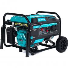 Бензиновый генератор STEVIMAN GR-3500P серии PRO - самая компактная модель в линейке. Идеальная модель для организации автономного электроснабжения в частном доме, административном объекте, на ферме или производстве.Синхронный однофазный генератор оснащен мощным бензиновым двигателем. Мощность мотора составляет 8 л.с., его объем 223 куб.см. Генератор запускается с помощью ручного стартера.Цифровой модуль AVR позволяет выдерживать высокие пусковые токи индуктивных потребителей, превышающие номинальную мощность генератора минимум в два раза. Перейдя в рабочий режим стабилизирует выходное напряжение. Профессиональный альтернатор имеет медную обмотку высокого качества и обладает наивысшем уровнем тока-проводимости. Модуль с цифровым экраном отображает 3 типа информации: Напряжение (В), выходную частоту (Гц) и количество отработанный моточасов для отслеживания межсервисных интервалов.Генератор имеет две розетки 220В на 16А, а также разъем для заряда от 12В.Вся электропроводка покрыта дополнительной защитой, тем самым исключается попадание пыли, грязи и влаги на контакты. Наличие колес и рукояток позволяет облегчить транспортировку электростанции.Топливный бак 15 литров обеспечит работу без дозаправки длительное время.Внимание. Вес генератора указан без учета транспортировочного комплекта и жидкостей. Бензиновый генератор STEVIMAN GR-3500P серии PRO - самая компактная модель в линейке. Идеальная модель для организации автономного электроснабжения в частном доме, административном объекте, на ферме или производстве.Синхронный однофазный генератор оснащен мощным бензиновым двигателем. Мощность мотора составляет 8 л.с., его объем 223 куб.см. Генератор запускается с помощью ручного стартера.Цифровой модуль AVR позволяет выдерживать высокие пусковые токи индуктивных потребителей, превышающие номинальную мощность генератора минимум в два раза. Перейдя в рабочий режим стабилизирует выходное напряжение. Профессиональный альтернатор имеет медную обмотку высокого качества и обладает наивысшем уровнем тока-проводимости. Модуль с цифровым экраном отображает 3 типа информации: Напряжение (В), выходную частоту (Гц) и количество отработанный моточасов для отслеживания межсервисных интервалов.Генератор имеет две розетки 220В на 16А, а также разъем для заряда от 12В.Вся электропроводка покрыта дополнительной защитой, тем самым исключается попадание пыли, грязи и влаги на контакты. Наличие колес и рукояток позволяет облегчить транспортировку электростанции.Топливный бак 15 литров обеспечит работу без дозаправки длительное время.Внимание. Вес генератора указан без учета транспортировочного комплекта и жидкостей.