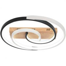 Потолочная люстра светодиодная с пультом (Ночной режим, С таймером) Escada 10265/1LED 67W Black/Wood Потолочная люстра светодиодная с пультом (Ночной режим, С таймером) Escada 10265/1LED 67W Black/Wood