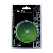 Коронка биметаллическая профессиональная BIM HSS-Co 8 Diamond IndustrialУниверсальная биметаллическая коронка из высококачественной стали М42 (HSS-Co8) с 8% содержанием кобальта предназначенная для чистового безударного сверления металла, нержавеющей стали, алюминия, цветных металлов, ГВЛ, ГКЛ, дерева, пластика, фанеры, гипрока, чугуна, ДСП, МДФ, стеклопластика.Коронка имеет разведённые закалённые режущие зубья повышенной твёрдости, выполненные из быстрорежущей высокопроизводительной стали HSS с 8% содержанием кобальта (Р6М5К8), имеющей высокую устойчивость к перегреву.Режущие зубья имеют специальную форму с прогрессивным расположением Vario 4/6 TPI, что обеспечивает точное, быстрое сверление.Наличие в корпусе коронки компенсационных прорезей обеспечивает пониженную шумность в работе и эффективный отвод шлама.Увеличенная толщина стенок и задней части коронки предотвращают повреждение или деформацию коронки.Сверление коронкой производится строго в безударном режиме, на сухую - дрелями, шуруповертами; перфораторами SDS+; сверлильных станков – с использованием соответствующего адаптера (приобретается отдельно).Сверление может производиться на сухую. Однако использование специальных СОЖ при работе с металлом ускоряет и упрощает сверление и увеличивает ресурс коронки.Для эффективной работы необходимо правильно подбирать рабочие обороты сверления, в зависимости от используемого диаметра коронки и материала.Не рекомендуется работа с металлом тоньше 1,5 мм. Коронка биметаллическая профессиональная BIM HSS-Co 8 Diamond IndustrialУниверсальная биметаллическая коронка из высококачественной стали М42 (HSS-Co8) с 8% содержанием кобальта предназначенная для чистового безударного сверления металла, нержавеющей стали, алюминия, цветных металлов, ГВЛ, ГКЛ, дерева, пластика, фанеры, гипрока, чугуна, ДСП, МДФ, стеклопластика.Коронка имеет разведённые закалённые режущие зубья повышенной твёрдости, выполненные из быстрорежущей высокопроизводительной стали HSS с 8% содержанием кобальта (Р6М5К8), имеющей высокую устойчивость к перегреву.Режущие зубья имеют специальную форму с прогрессивным расположением Vario 4/6 TPI, что обеспечивает точное, быстрое сверление.Наличие в корпусе коронки компенсационных прорезей обеспечивает пониженную шумность в работе и эффективный отвод шлама.Увеличенная толщина стенок и задней части коронки предотвращают повреждение или деформацию коронки.Сверление коронкой производится строго в безударном режиме, на сухую - дрелями, шуруповертами; перфораторами SDS+; сверлильных станков – с использованием соответствующего адаптера (приобретается отдельно).Сверление может производиться на сухую. Однако использование специальных СОЖ при работе с металлом ускоряет и упрощает сверление и увеличивает ресурс коронки.Для эффективной работы необходимо правильно подбирать рабочие обороты сверления, в зависимости от используемого диаметра коронки и материала.Не рекомендуется работа с металлом тоньше 1,5 мм.