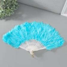 Веер складной h=26 см «Голубой», 25 лопастей, 3x50x26 см Веер складной h=26 см «Голубой», 25 лопастей, 3x50x26 см