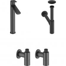 Высокий смеситель для накладной раковины Wellsee ICON! for life в наборе 4 в 1 201000192 Высокий смеситель для накладной раковины Wellsee ICON! for life в наборе 4 в 1 201000192