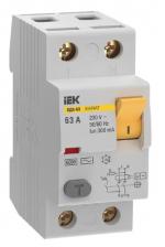 IEK Выключатель дифференциальный (УЗО) KARAT ВД3-63 2P 63А 300мА 6кА тип AC, MDV20-2-063-300 1 шт IEK Выключатель дифференциальный (УЗО) KARAT ВД3-63 2P 63А 300мА 6кА тип AC, MDV20-2-063-300 1 шт