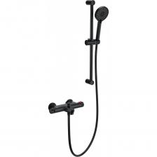 Смеситель для ванны с душевым гарнитуром и термостатом Wonzon & Woghand черный матовый WW-С2001-A-MB Смеситель для ванны с душевым гарнитуром и термостатом Wonzon & Woghand черный матовый WW-С2001-A-MB