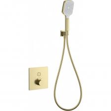 Встраиваемый смеситель для душа с термостатом Wonzon & Woghand брашированное золото WW-D1017-B-BG Встраиваемый смеситель для душа с термостатом Wonzon & Woghand брашированное золото WW-D1017-B-BG