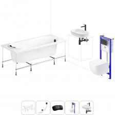 Комплексное предложение для обустройства ванной комнаты. Каждый элемент набора продуман и отвечает лучшим сантехническим решениям для ежедневного комфорта, максимальной гигиены и гарантирует надежный и безопасный монтаж. ВАННА ИЗ ЛИТЬЕВОГО АКРИЛА ОТ LAVINIA BOHO Акриловая ванна Easter Pro производится в трех размерах: 150*70, 160*70 и 170*75 см. Анатомическая форма чаши повторяет изгибы человеческого тела и позволяет расположиться в купели в естественном и удобном положении. Мягкий изгиб изголовья и эргономичные подлокотники обеспечивают дополнительный комфорт. Глубина чаши 42 см оптимальна для купания детей, принятия ванны и душа взрослыми. На широких угловых площадках можно размещать средства гигиены. Усиленный армированный корпус ванны отлично сохраняет форму и не деформируется при нагрузках и наполнении чаши горячей водой. ПРОЧНЫЙ КАРКАС ИЗ СТАЛИ Ванна монтируется на усиленный стальной каркас и стабилизируется креплениями к стене. Конструкция надежно фиксирует чашу и равномерно распределяет динамическую нагрузку до 500 кг. Регулировка опор по высоте нивелирует перепады уровня пола на различных поверхностях. СИФОН С ПОВЫШЕННОЙ ФУНКЦИОНАЛЬНОСТЬЮ Автоматический слив-перелив Useful Extras от Wellsee с донным клапаном click-clack и съемной накладкой на перелив изготовлен из полипропилена повышенной прочности. Накладка на перелив и крышка донного клапана выполнены из латуни. Функция верхней очистки позволяет с легкостью устранять возможные засоры, а плоский гидрозатвор служит барьером для неприятных канализационных газов и занимает минимум места под ванной. ПОДГОЛОВНИК НА САМОКЛЕЯЩЕЙСЯ ЛЕНТЕ Подголовник на ванну от Wellsee из вспененного полиуретана с гелевой структурой гипоаллергенен и безопасен для здоровья человека. Благодаря волнообразной форме и высокой эластичности подушка мгновенно адаптируется к изгибам тела, равномерно распределяет нагрузку в шейно-воротниковой зоне. Поверхность изделия не впитывает влагу и запахи, что гарантирует высокий уровень гигиены и износостойкость при продолжительном контакте с водой. ПОДВЕСНОЙ УНИТАЗ LAVINIA BOHO СО 100% ОТКРЫТЫМ КРАЕМ Безободковая чаша One из санфарфора со скрытым креплением обладает повышенной прочностью и износостойкостью, не скапливает грязь и сокращает рост бактерий. Стенки качественно омываются с первого смыва без брызг, что обеспечивает 100% гигиеничность и простоту в уходе за изделием. При мощном каскадном смыве выделения сразу попадают в воду и блокируются жидкостью, минимизируя распространение неприятных запахов. Сиденье с крышкой из дюропласта со встроенными в петли демпферами опускаются мягко и бесшумно. Установить или снять конструкцию можно всего за несколько секунд одним нажатием. Изделие выдерживает нагрузку до 400 кг и имеет более 100.000 циклов открывания/закрывания. УНИВЕРСАЛЬНАЯ ИНСТАЛЛЯЦИЯ С БЕСШОВНЫМ БАЧКОМ Инсталляционная система Lavinia Boho Relfix с универсальным креплением позволяет производить не только стандартный «прямой» монтаж рамы к стене, но и осуществлять «поворотный» монтаж, вплоть до установки в угол помещения. Цельнолитой бачок системы изготовлен из долговечного полимерного материала HDPE и изолирован от конденсационной влаги. Все соединительные элементы бачка для подключения инсталляции к трубопроводу изготовлены из латуни. ДИСПЕНСЕР ДЛЯ ДЕЗОДОРАЦИИ Дозатор для дезинфицирующих средств поддерживает гигиену унитаза и аромат свежести в туалетной комнате. При каждом смыве с водой поступает одинаковое количество дезинфицирующего средства, которое равномерно распределяется по чаше унитаза. УЛЬТРАТОНКАЯ КЛАВИША СМЫВА Клавиша изготовлена из высококачественного пластика с антибактериальным покрытием SanitiZed и легко очищается от загрязнений. Механизм активации смыва рассчитан на 200.000 циклов (или 15 лет бесперебойной работы). ЗВУКОИЗОЛЯЦИОННАЯ ПАНЕЛЬ Шумоизоляционная пластина Lavinia Boho RelFix снижает шум воды, сливаемой из бачка инсталляционной системы. Дополнительно панель служит амортизирующей прослойкой между керамикой и плиткой и защищает поверхности от повреждений. УМЫВАЛЬНАЯ ЗОНА С КЕРАМИЧЕСКОЙ РАКОВИНОЙ LAVINIA BOHO Готовое дизайн Комплексное предложение для обустройства ванной комнаты. Каждый элемент набора продуман и отвечает лучшим сантехническим решениям для ежедневного комфорта, максимальной гигиены и гарантирует надежный и безопасный монтаж. ВАННА ИЗ ЛИТЬЕВОГО АКРИЛА ОТ LAVINIA BOHO Акриловая ванна Easter Pro производится в трех размерах: 150*70, 160*70 и 170*75 см. Анатомическая форма чаши повторяет изгибы человеческого тела и позволяет расположиться в купели в естественном и удобном положении. Мягкий изгиб изголовья и эргономичные подлокотники обеспечивают дополнительный комфорт. Глубина чаши 42 см оптимальна для купания детей, принятия ванны и душа взрослыми. На широких угловых площадках можно размещать средства гигиены. Усиленный армированный корпус ванны отлично сохраняет форму и не деформируется при нагрузках и наполнении чаши горячей водой. ПРОЧНЫЙ КАРКАС ИЗ СТАЛИ Ванна монтируется на усиленный стальной каркас и стабилизируется креплениями к стене. Конструкция надежно фиксирует чашу и равномерно распределяет динамическую нагрузку до 500 кг. Регулировка опор по высоте нивелирует перепады уровня пола на различных поверхностях. СИФОН С ПОВЫШЕННОЙ ФУНКЦИОНАЛЬНОСТЬЮ Автоматический слив-перелив Useful Extras от Wellsee с донным клапаном click-clack и съемной накладкой на перелив изготовлен из полипропилена повышенной прочности. Накладка на перелив и крышка донного клапана выполнены из латуни. Функция верхней очистки позволяет с легкостью устранять возможные засоры, а плоский гидрозатвор служит барьером для неприятных канализационных газов и занимает минимум места под ванной. ПОДГОЛОВНИК НА САМОКЛЕЯЩЕЙСЯ ЛЕНТЕ Подголовник на ванну от Wellsee из вспененного полиуретана с гелевой структурой гипоаллергенен и безопасен для здоровья человека. Благодаря волнообразной форме и высокой эластичности подушка мгновенно адаптируется к изгибам тела, равномерно распределяет нагрузку в шейно-воротниковой зоне. Поверхность изделия не впитывает влагу и запахи, что гарантирует высокий уровень гигиены и износостойкость при продолжительном контакте с водой. ПОДВЕСНОЙ УНИТАЗ LAVINIA BOHO СО 100% ОТКРЫТЫМ КРАЕМ Безободковая чаша One из санфарфора со скрытым креплением обладает повышенной прочностью и износостойкостью, не скапливает грязь и сокращает рост бактерий. Стенки качественно омываются с первого смыва без брызг, что обеспечивает 100% гигиеничность и простоту в уходе за изделием. При мощном каскадном смыве выделения сразу попадают в воду и блокируются жидкостью, минимизируя распространение неприятных запахов. Сиденье с крышкой из дюропласта со встроенными в петли демпферами опускаются мягко и бесшумно. Установить или снять конструкцию можно всего за несколько секунд одним нажатием. Изделие выдерживает нагрузку до 400 кг и имеет более 100.000 циклов открывания/закрывания. УНИВЕРСАЛЬНАЯ ИНСТАЛЛЯЦИЯ С БЕСШОВНЫМ БАЧКОМ Инсталляционная система Lavinia Boho Relfix с универсальным креплением позволяет производить не только стандартный «прямой» монтаж рамы к стене, но и осуществлять «поворотный» монтаж, вплоть до установки в угол помещения. Цельнолитой бачок системы изготовлен из долговечного полимерного материала HDPE и изолирован от конденсационной влаги. Все соединительные элементы бачка для подключения инсталляции к трубопроводу изготовлены из латуни. ДИСПЕНСЕР ДЛЯ ДЕЗОДОРАЦИИ Дозатор для дезинфицирующих средств поддерживает гигиену унитаза и аромат свежести в туалетной комнате. При каждом смыве с водой поступает одинаковое количество дезинфицирующего средства, которое равномерно распределяется по чаше унитаза. УЛЬТРАТОНКАЯ КЛАВИША СМЫВА Клавиша изготовлена из высококачественного пластика с антибактериальным покрытием SanitiZed и легко очищается от загрязнений. Механизм активации смыва рассчитан на 200.000 циклов (или 15 лет бесперебойной работы). ЗВУКОИЗОЛЯЦИОННАЯ ПАНЕЛЬ Шумоизоляционная пластина Lavinia Boho RelFix снижает шум воды, сливаемой из бачка инсталляционной системы. Дополнительно панель служит амортизирующей прослойкой между керамикой и плиткой и защищает поверхности от повреждений. УМЫВАЛЬНАЯ ЗОНА С КЕРАМИЧЕСКОЙ РАКОВИНОЙ LAVINIA BOHO Готовое дизайн