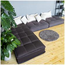 Диван кровать бескаркасный трансформер модульный MIELLA Lora, коричневый Диван кровать бескаркасный трансформер модульный MIELLA Lora, коричневый