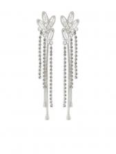 Серьги с кристаллами Lanvin, серебяный Серьги с кристаллами Lanvin, серебяный