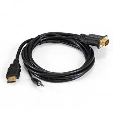 Кабель EXEGATE EX294719RUS Кабель-переходник HDMI-VGA EX-HDMIM-VGAM-3.5JackS-1.8 Преобразователь цифрового HDMI сигнала в VGA видео и стерео-аудио Кабель EXEGATE EX294719RUS Кабель-переходник HDMI-VGA EX-HDMIM-VGAM-3.5JackS-1.8 Преобразователь цифрового HDMI сигнала в VGA видео и стерео-аудио