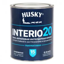 краска акриловая HUSKY INTERIO 20 для стен и потолков база А 0,9л, арт.32205 краска акриловая HUSKY INTERIO 20 для стен и потолков база А 0,9л, арт.32205