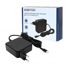 Универсальный блок питания для ноутбуков ROBITON TC65 мощностью 65 Вт со штекером Type-C подойдет на замену оригинальных блоков питания производителей и пригодится как запасной блок питания. Имеет защиту от перегрузок, перегрева и короткого замыкания. Блок питания сам подбирает необходимую для питания гаджета мощность и ток. Универсальный блок питания для ноутбуков ROBITON TC65 мощностью 65 Вт со штекером Type-C подойдет на замену оригинальных блоков питания производителей и пригодится как запасной блок питания. Имеет защиту от перегрузок, перегрева и короткого замыкания. Блок питания сам подбирает необходимую для питания гаджета мощность и ток.