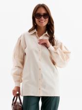 Рубашка женская с объёмными рукавами MINAKU: Casual Collection, размер 42, молочная Рубашка женская с объёмными рукавами MINAKU: Casual Collection, размер 42, молочная