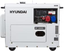 Дизельный генератор Hyundai DHY 8500SE-T, 380/220/12 В, 7.2кВт, на колёсах с АКБ Дизельный генератор Hyundai DHY 8500SE-T, 380/220/12 В, 7.2кВт, на колёсах с АКБ