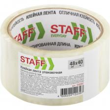 Упаковочная клейкая лента Клейкая лента STAFF упаковочная, 48 мм x 40 м, прозрачная, толщина 40 микрон 440087 Упаковочная клейкая лента Клейкая лента STAFF упаковочная, 48 мм x 40 м, прозрачная, толщина 40 микрон 440087